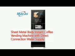 Sheet Metal Body Instant Coffee Vending Machine with Direct Connection Water Supply