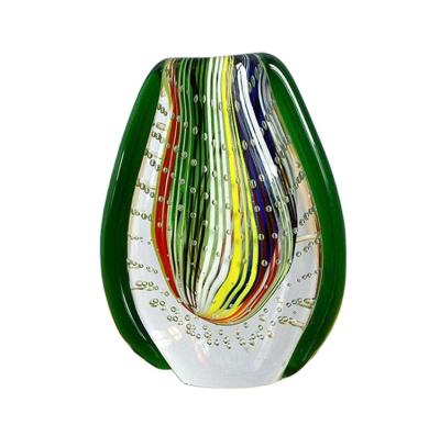 China Contemporary Hot Sale Custom Blown Glass Decoration Tabletop Vase for sale