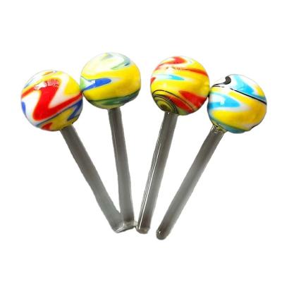 China Europe Craft Decoration Festival Gift Colorful Manual Glass Lollipop for sale