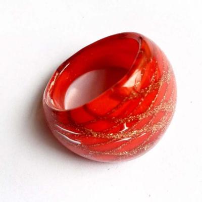 China Creative Europe Gift Hand Brushed Round Glass Ring for sale