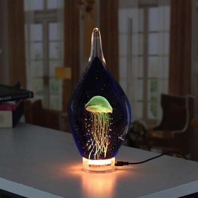 China Gift Decoration Festival Gift Blown Glass Jellyfish Crafts for sale