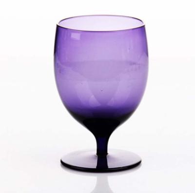 China Artificial Wine Custom Color Short Leg Brandy Glass Cups for sale