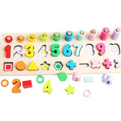 China High Quality Baby Number Multicolor Wooden Match Toy Montessoei Kids Educational Toys Learning Children for sale