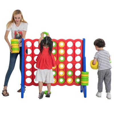 China High quality new kindergarten large connect four plastic educational outdoor toys 4 in one row puzzle connect game for sale