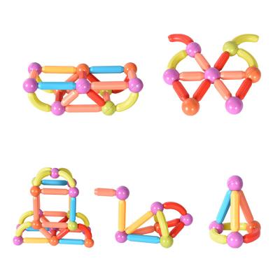 China Top Quality Customized Diy 3d Kids Creative Educational Magnetic Modeling Toy Assembly Magnet Stick Toys Blocks for sale