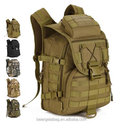 China Outdoor Lignt Weight Camping Hiking Backpack Waterproof Military Tactical Bag 50L Rucksack 600D Bag Camouflage for sale