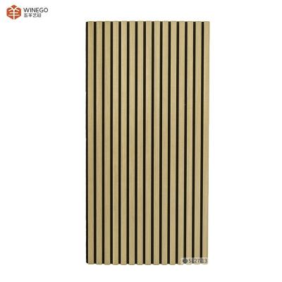 China Gray And Black Slat Proof Modern Design Modern Hotel Sound Apartment Wall Moisture Proof And Rust Proof Wood Panels for sale