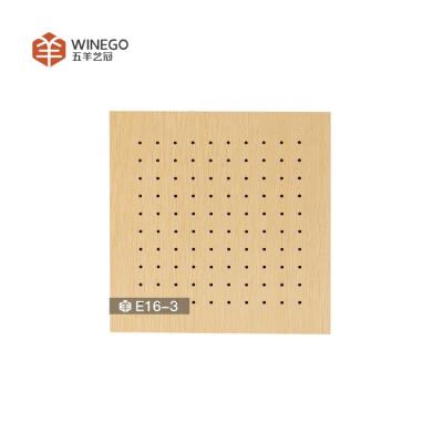 China Hotel And Apartment Modern Wholesale Custom Perforated Wood Wall Panel Fire Acoustic Panel for sale