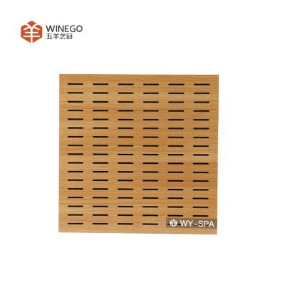 China Modern Wholesale Fireproof Wood Panel Ceiling Art Hotel Wall Sound Barrier for sale