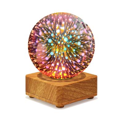 China Indoor Lighting Christmas Party Decoration Fireworks Night Light Christmas Day Atmosphere Romantic Dreamy Cube Led Colorful Bedside Lamp for sale