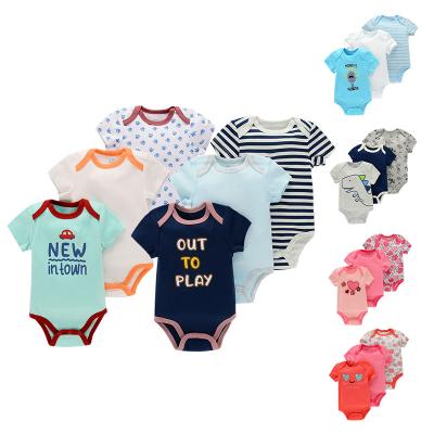 China Three-piece triangle baby boys summer 2021 new quick-dry short sleeve baby knit romper clothes for sale