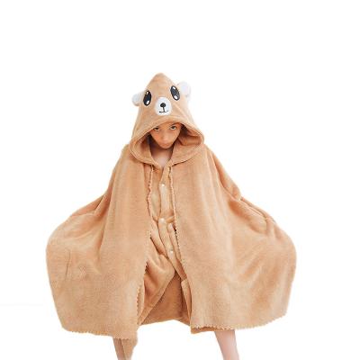 China 2020 New Polyester QUICK DRY Warm Hooded Children's Bathrobe 100% Animal Kids Nightgown for sale