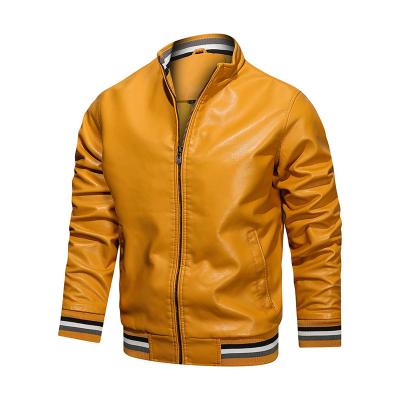 China Viable Winter P10 Motorcycle PU Leather Bomber Jacket For Men Custom Logo Plus Size Riding Leather Jacket for sale