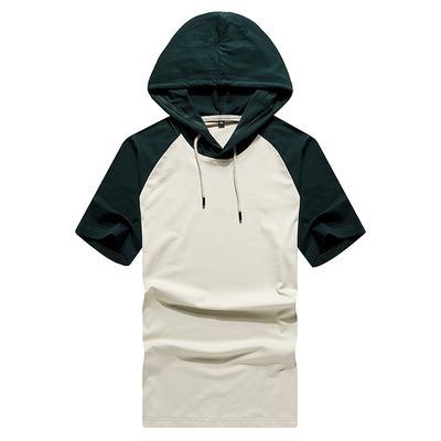 China Couples QUICK DRY Summer Plus Size New Contrast T-shirts Comfortable Hooded T-shirt Color Sportswear for sale