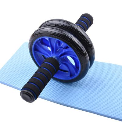 China Thicker Grip Foam Eagle Aim Dual Ab Wheel Roller With Heavy Duty Bands Rueda Abdominal Wheel Abdominal Trainer for sale