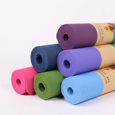 China Simple Postural Line Tape Color Yoga Mat New Arrival Tape Mat Solid Color Knee Pad Yoga Aerobics Exercise Cushion Rise Pad for sale