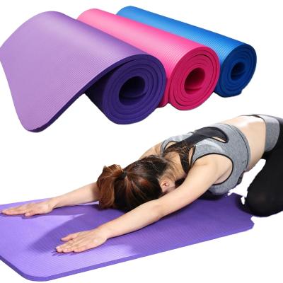 China Non-Slip Yoga Mat Nbr Logo Fitness Yoga Pilates Gymnastic Yoga Mat Custom Fitness Waterproof Washable Durable Anti-Skid Family for sale