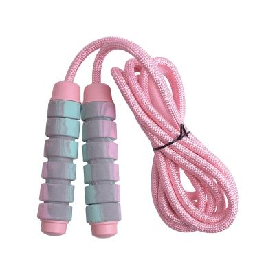 China Adjustable Rope Length Gym Handle High Speed ​​Fitness Equipment Pink Jump Rope Smart Skipping Rope for sale