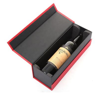 China Recycled Logo Materials Custom Magnetic Luxury Custom Cardboard Gift Rigid Wine Box for sale