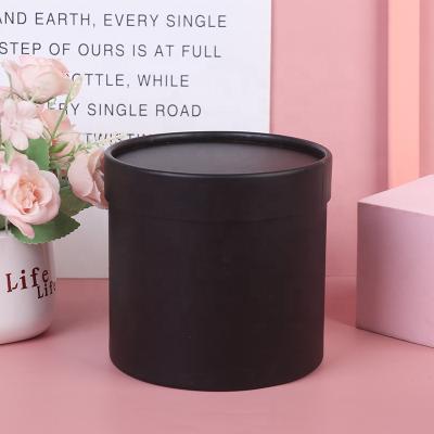 China Recycled Materials 1 PC Flower Round Paper Boxes Stand Up Bucket Gift Packaging Box Party Gift Box for sale