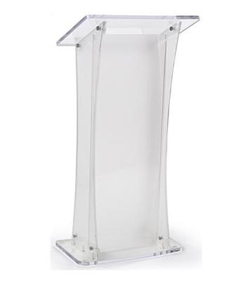 China Modern Acrylic Podium for Floor with Collapsible Design, Easy Assembly - Frosted for sale