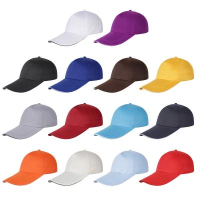 China breathable & Waterproof LOW MOQ more color wholesale cheap adjustable 6 panel flat black cotton baseball hats for moving promotion advertising for sale