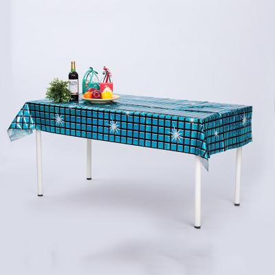 China Rectangle Laser Pet Film Disco Event Table Cloths For Indoor And Outdoor Party Decoration for sale