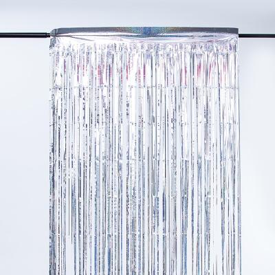 China Colorful PET Laser Rain Curtain Background For Festive Indoor / Outdoor Decor for sale