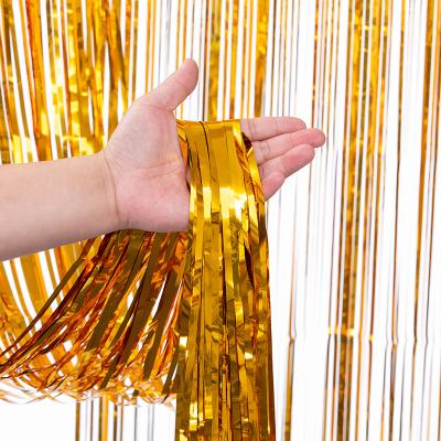 China Metallic Foil Fringe Curtain Modern Party Supplies With Creative Design Eco Friendly for sale