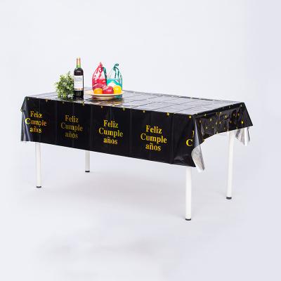 China Stylish Rectangle Black Disposable Tablecloths For Banquets Weddings And Parties for sale