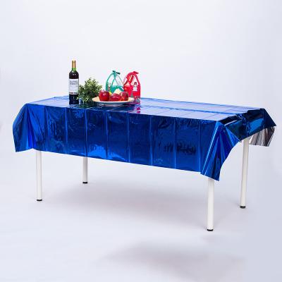 China Elegant Custom Foil Tablecloth In Standard Color Rectangular Shape For Festive Party Decor for sale