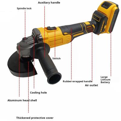 China 100mm Brushless Motor Lithium Angle Grinder With Wrench And Protective Cover for sale