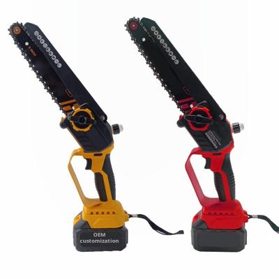 China 8 Inches 3.0 Mah Capacity Rechargeable Lithium Ion Chainsaw Portable Tree Pruning for sale