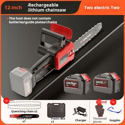 China OEM Rechargeable Electric Chain Saw Handheld Battery Chainsaw For Household for sale