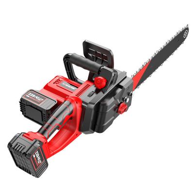 China Double Lithium Battery Powered Chainsaw Large Capacity Lithium Ion Chainsaw 9800r/Min for sale