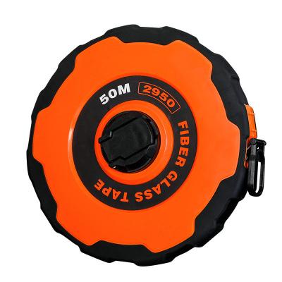 China TPR Plastic Covered Portable Disc Fiber Tape Measure 20M Customized for sale