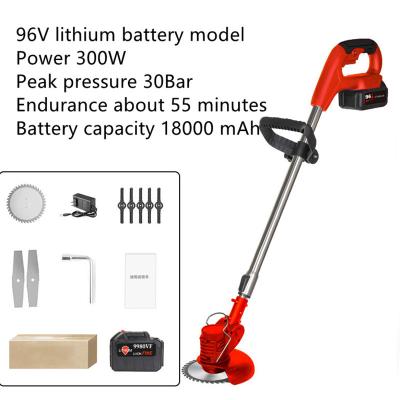 China 18000Mah Lithium Electric Lawn Mower Overpressure Protection  Red Color for sale