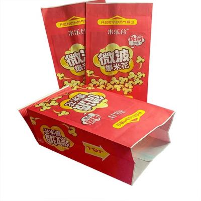 China Recycled Materials Popcorn Bag Paper Bag Food Packing Bag For Microwave Custom Printed for sale