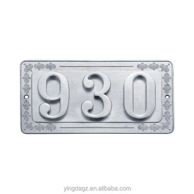 China Modern Customized Zinc Alloy Door Sign Hotel Door Plaque House Number for sale