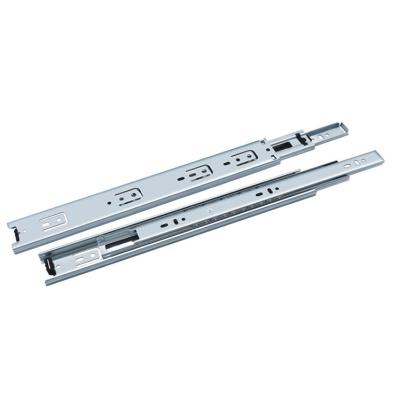 China Three Sections Ball Bearing Furniture 45mm Modern Soft Narrow Light Duty Drawer Slide With Damping for sale