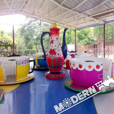 China Theme Park Swing Towers 24 Seats Magic Coffee Cup Rides Amusement Park Spinning Rides For Sale for sale