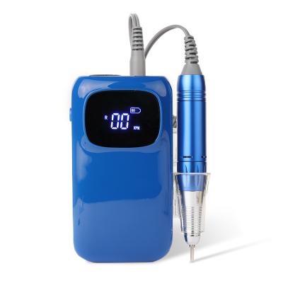 China Automatic Nail Art Beauty Battery Powered Portable E File Remove Acrylic Gel Nail Drill Manicure Machine With Nail Bit for sale