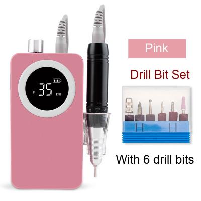 China Nail Art Beauty High Quality Customized LCD Display Manicure Electric Nail Drill Polisher Nail Beauty Drill for sale