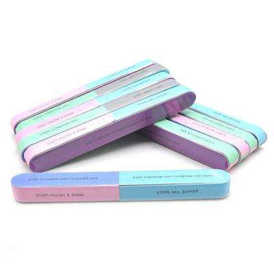 China Buffing Sponge Block 7 Polished Nail File To Bread Nail File Custom Logo Edge for sale