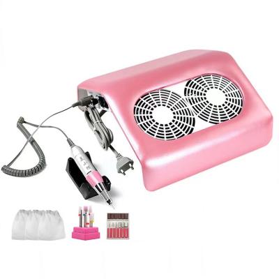 China Durable 2 Fan Nail E File Nail Cleaner Dust Extraction Machine For Removing Dust for sale