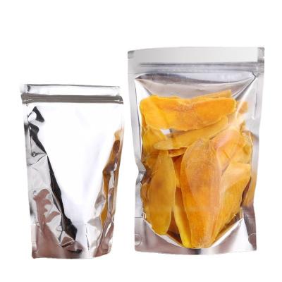 China Custom Ziplock Silver Color Powder Food Grade Aluminum Plastic Pouch Moisture Proof Zipper Foil Mylar Smell Proof Bag For Packaging Holder for sale