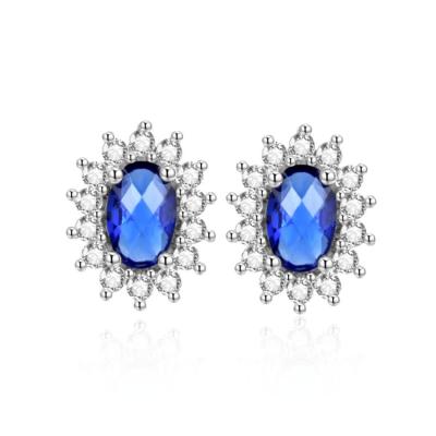 China 2021 Fashion TREND Three Color Ladies 925 Sterling Silver Jewelry Stud Earrings Elegant for sale