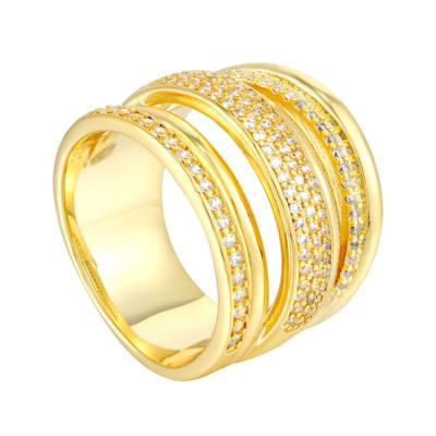 China Combo Design 925 CLASSIC New Arrival 3 Lines Silver Plating Couple Rings Brass Material Rings for sale