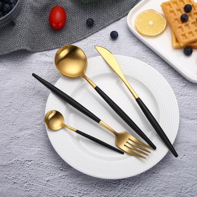 China Viable Wholesale 4pcs Silverware Knife Fork Spoon Cutlery Set Stainless Steel for sale