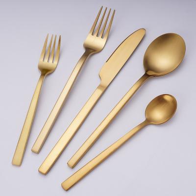 China Hotel Knife Fork Spoon Gold Cutlery Set Sustainable Hot-selling Wedding for sale